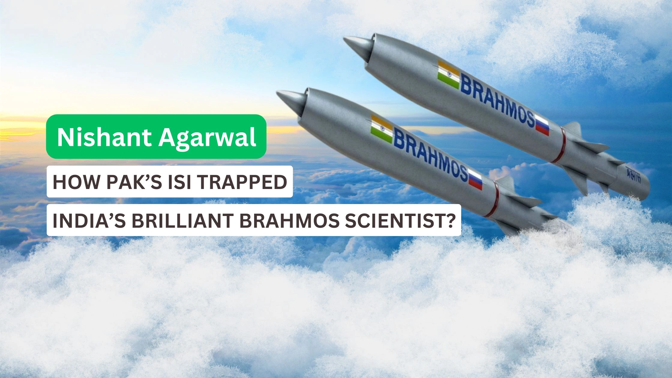 BrahMos supersonic cruise missile showcasing its sleek aerodynamic design and camouflage paint.