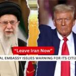 US President Donald Trump and Iranian Supreme leader Ayatollah Khamenei with their respective Flags_Decode Journalism