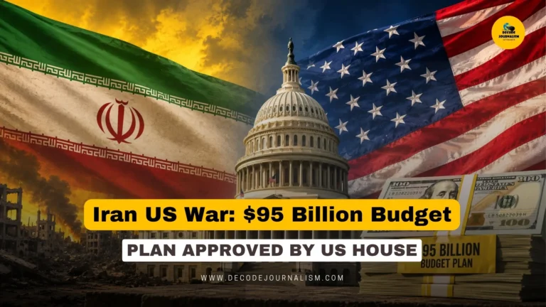 US Capitol building with text overlay reading Iran US war budget plan approved by House