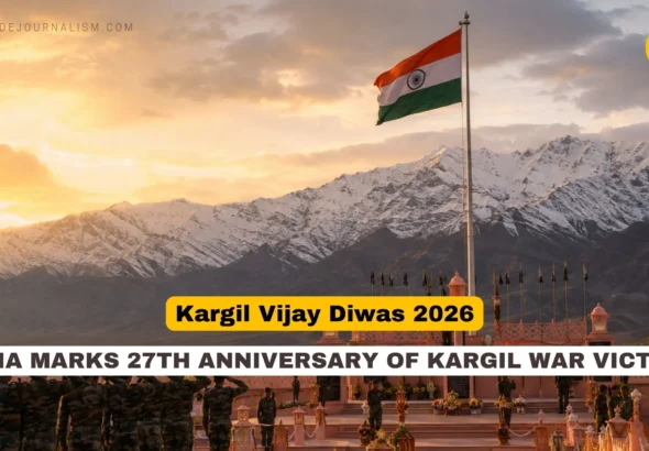 Kargil Vijay Diwas 2026 tribute ceremony at Kargil War Memorial in Dras, Ladakh