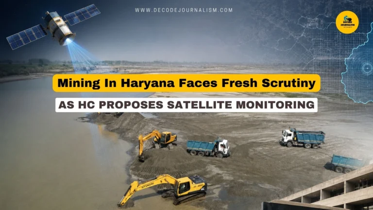 Mining site along the Yamuna river in Haryana under satellite and court monitoring
