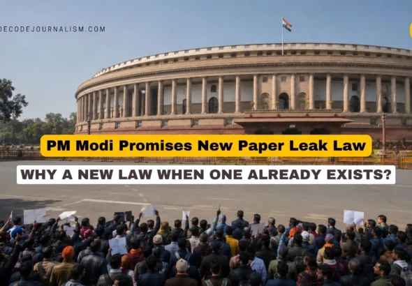 PM Modi paper leak law announcement amid CJP protest at Jantar Mantar_Decode Journalism