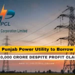 PSPCL debt news banner showing Punjab power transmission lines representing the utility's ₹10,000 crore borrowing plan