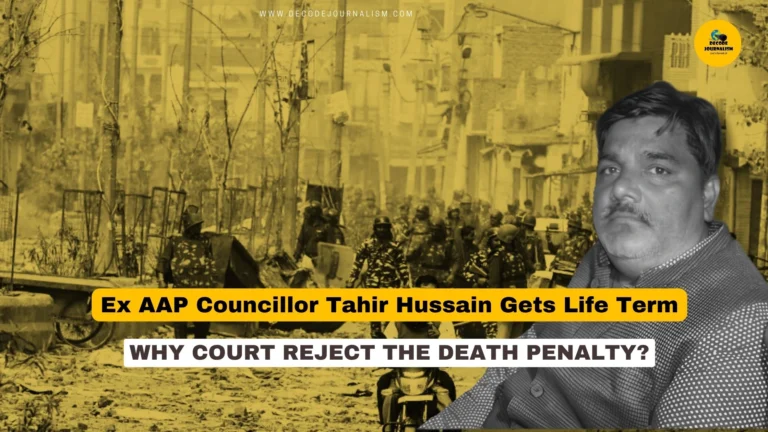 Delhi court gavel representing Tahir Hussain life sentence verdict in Ankit Sharma murder case