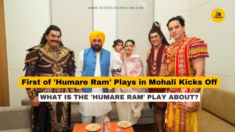Actor Ashutosh Rana performs in the Humare Ram play in Mohali as part of Punjab's 41 city free theatre tour