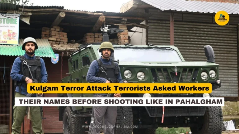 Security forces at the site of the Kulgam terror attack in South Kashmir