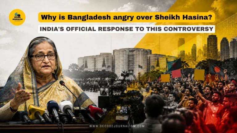 Sheikh Hasina addressing a virtual press conference from New Delhi on Bangladesh return plans